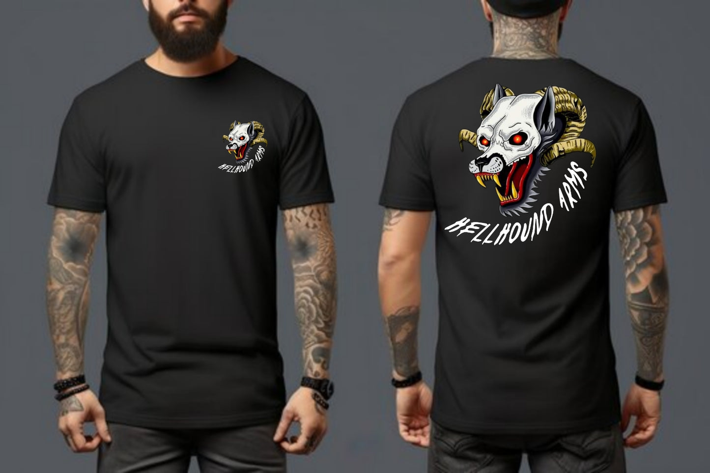 Black Hellhound Arms T shirt